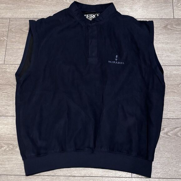 zero restriction Other - Zero Restriction Golf Vest Mens Large Blue Microsuede Preppy Athletic Winter